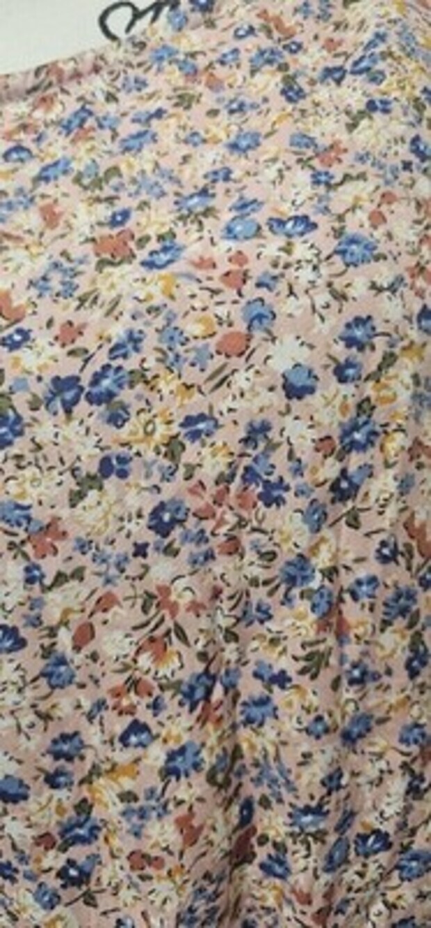 Manydress Womens Casual Floral Print Dress Layered Swing Boho Maxi Pockets Sz L - Picture 9 of 12
